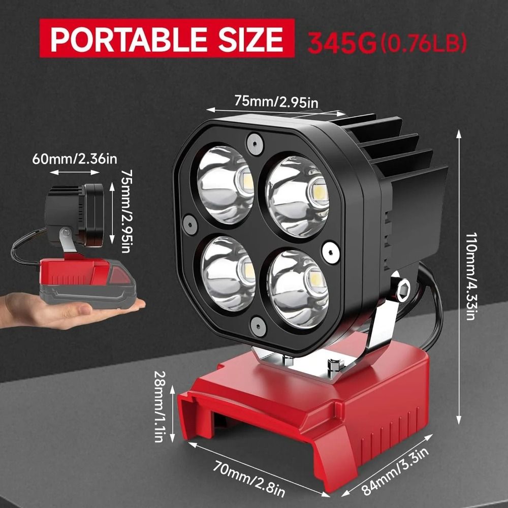 Power Tools Construction - Illuminazione da Cantiere 6500K, 6000LM per