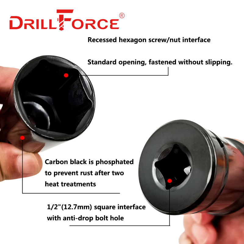 Drillforce 14-32mm Set di buss - Power Tools Impact Wrench recensione e prezzo