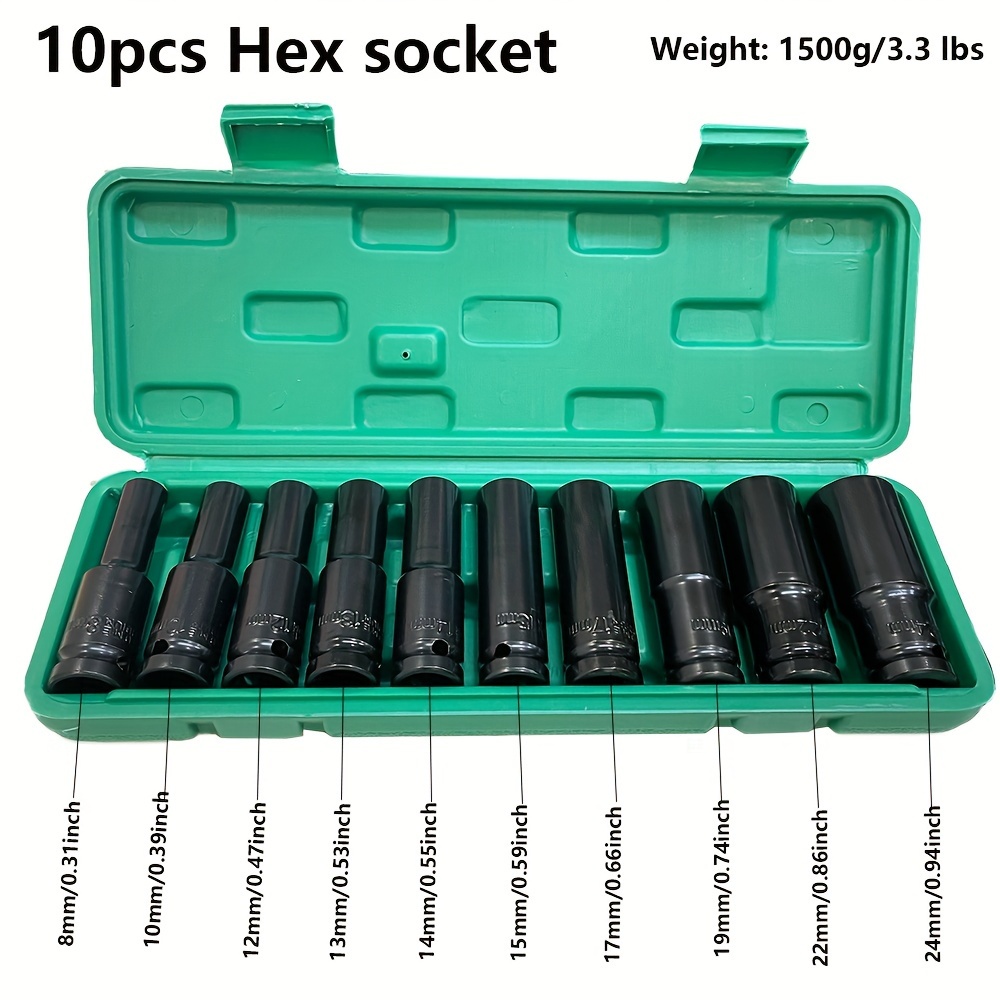 10 pz 1/2 Pollice 8-24mm Presa - Power Tools Impact Wrench recensione e prezzo